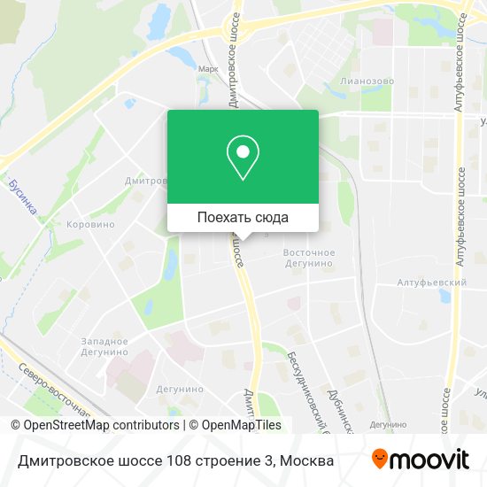 Карта Дмитровское шоссе 108 строение 3