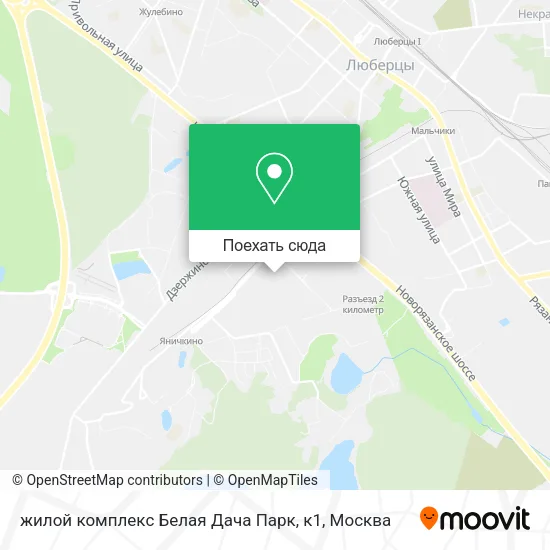 Карта жилой комплекс Белая Дача Парк, к1