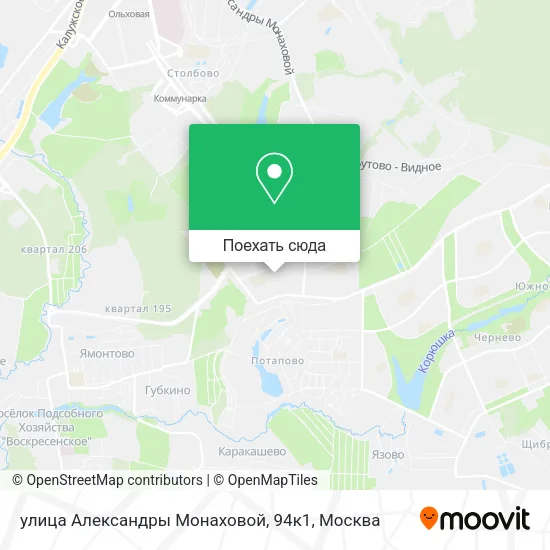 Карта улица Александры Монаховой, 94к1