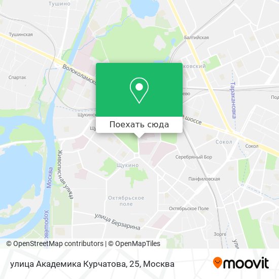 Карта улица Академика Курчатова, 25