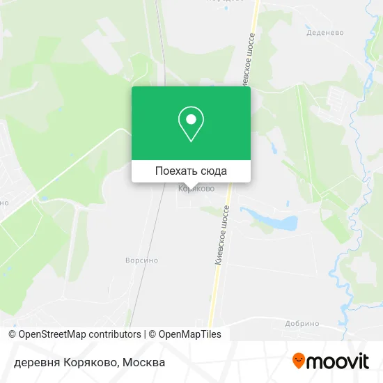 Карта деревня Коряково