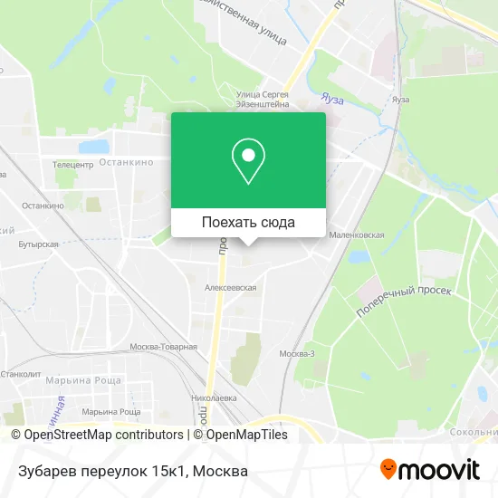 Карта Зубарев переулок 15к1
