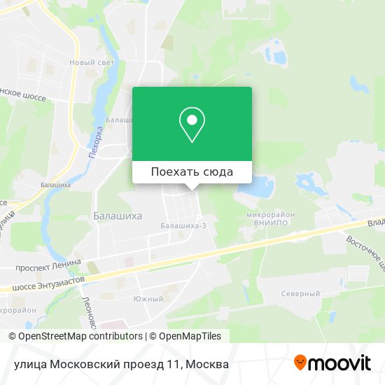 Карта улица Московский проезд 11