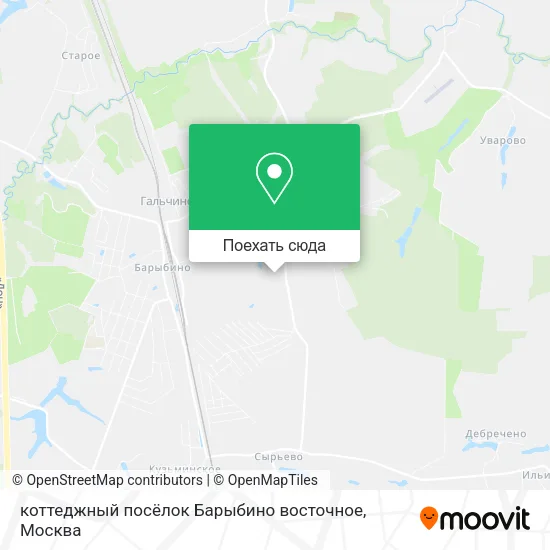 Карта коттеджный посёлок Барыбино восточное
