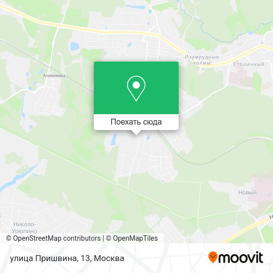 Карта улица Пришвина, 13