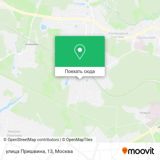 Карта улица Пришвина, 13