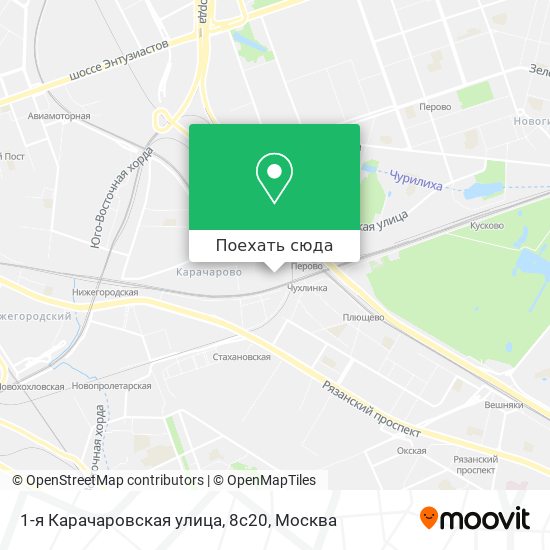 Карта 1-я Карачаровская улица, 8с20