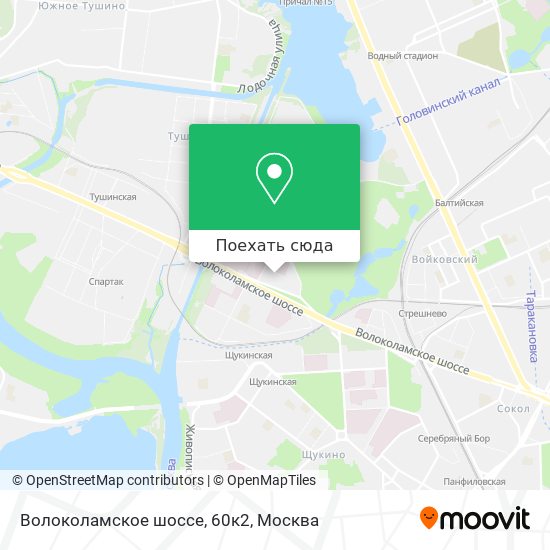 Карта Волоколамское шоссе, 60к2