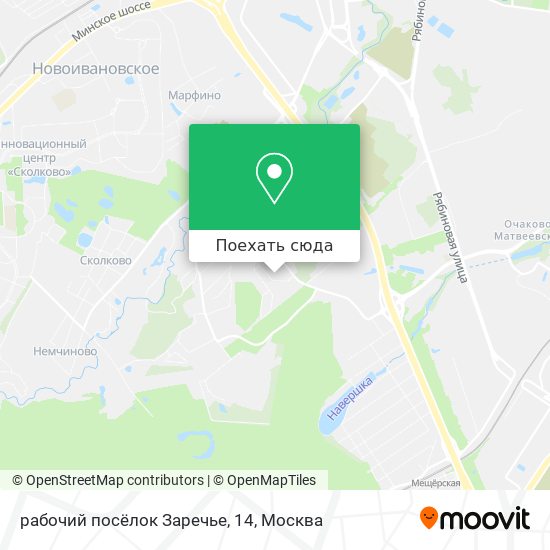 Карта рабочий посёлок Заречье, 14