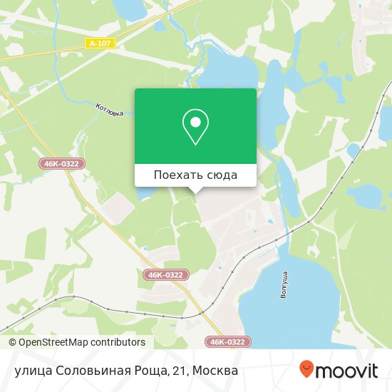 Карта улица Соловьиная Роща, 21