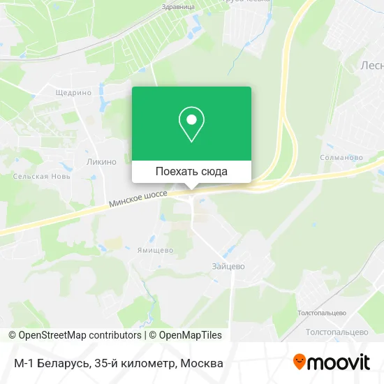 Карта М-1 Беларусь, 35-й километр