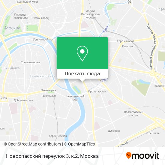 Карта Новоспасский переулок 3, к.2