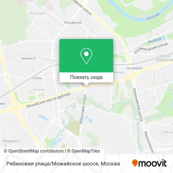 Карта Рябиновая улица / Можайское шоссе