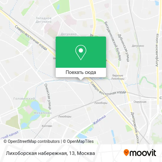 Карта Лихоборская набережная, 13