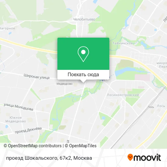 Карта проезд Шокальского, 67к2