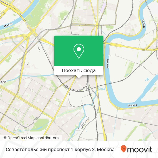 Карта Севастопольский проспект 1 корпус 2