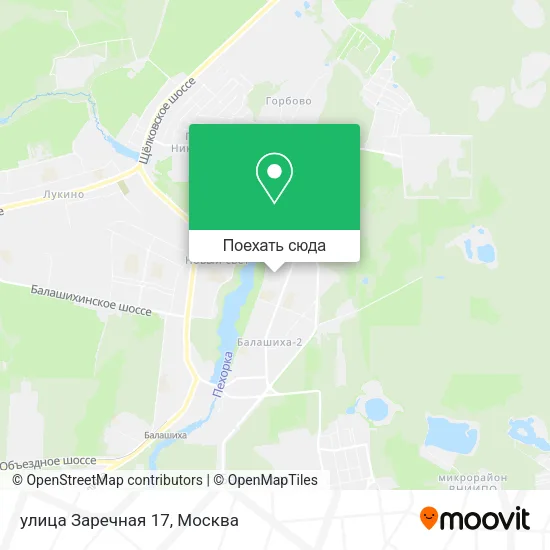 Карта улица Заречная 17