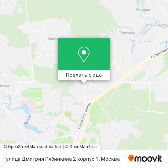 Карта улица Дмитрия Рябинкина 2 корпус 1