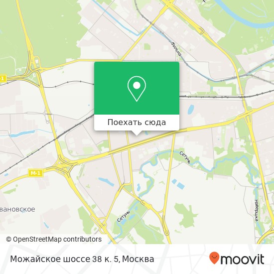 Карта Можайское шоссе 38 к. 5