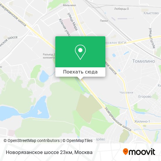 Карта Новорязанское шоссе 23км