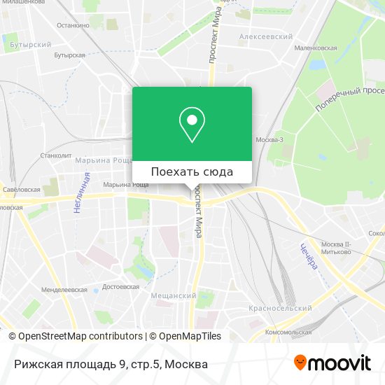 Карта Рижская площадь 9, стр.5