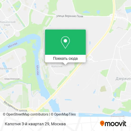 Карта Капотня 3-й квартал 29