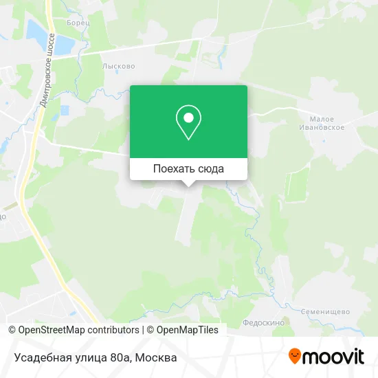 Карта Усадебная улица 80а