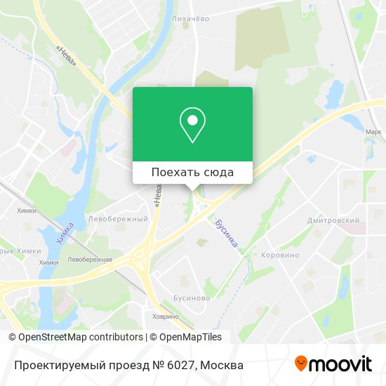 Карта Проектируемый проезд № 6027