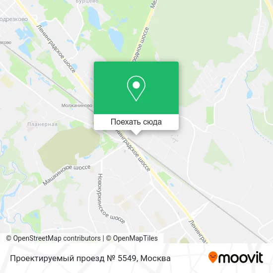 Карта Проектируемый проезд № 5549