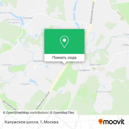 Карта Калужское шоссе, 1