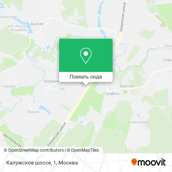 Карта Калужское шоссе, 1