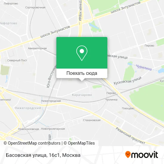 Карта Басовская улица, 16с1