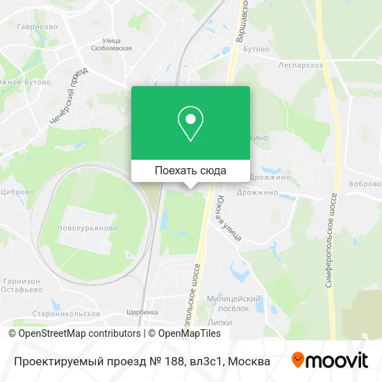 Карта Проектируемый проезд № 188, вл3с1