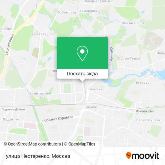 Карта улица Нестеренко