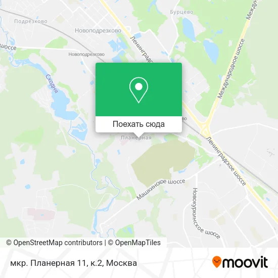 Карта мкр. Планерная 11, к.2