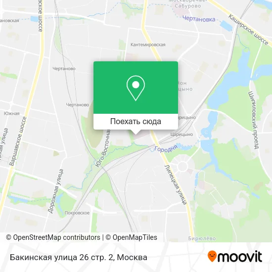 Карта Бакинская улица 26 стр. 2