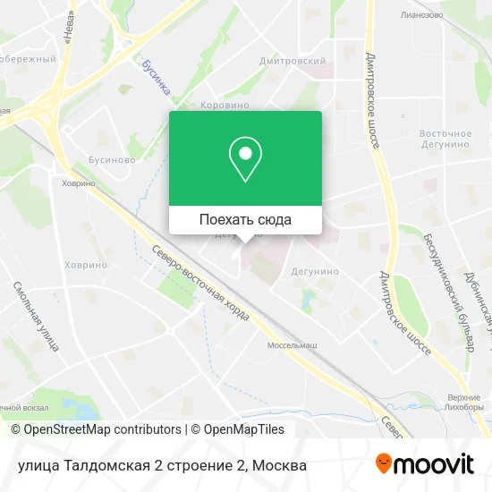Карта улица Талдомская 2 строение 2
