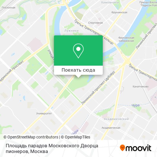 Карта Площадь парадов Московского Дворца пионеров