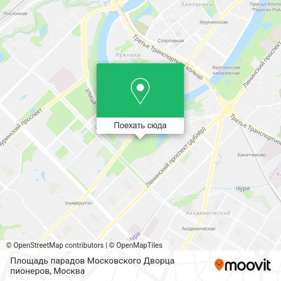 Карта Площадь парадов Московского Дворца пионеров