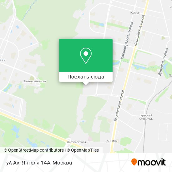 Карта уʌ Ак. Янгеля 14А