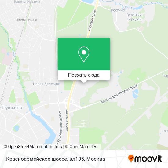 Карта Красноармейское шоссе, вл105