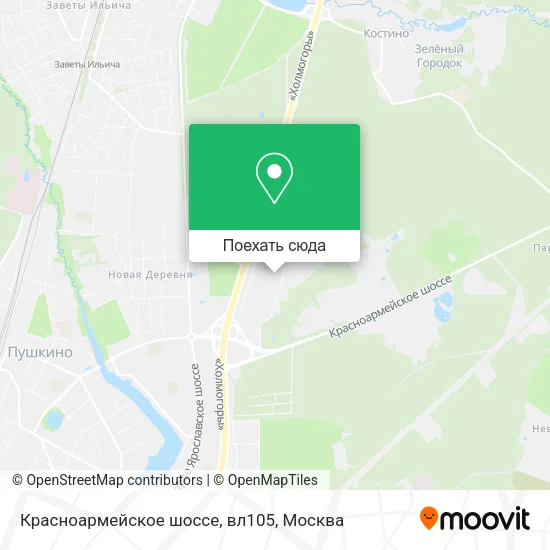 Карта Красноармейское шоссе, вл105