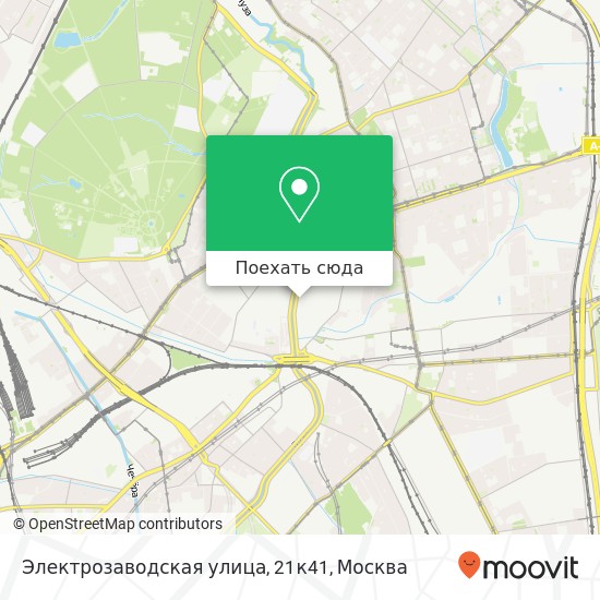 Карта Электрозаводская улица, 21к41