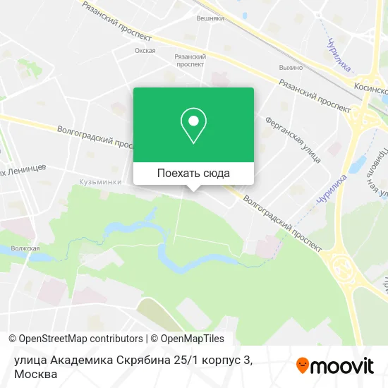 Карта улица Академика Скрябина 25 / 1 корпус 3