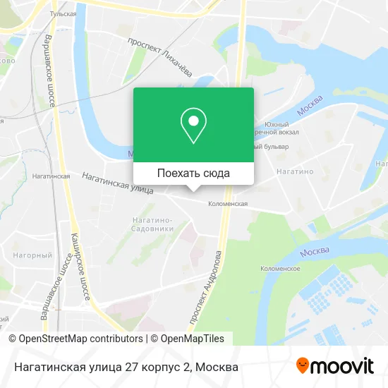 Карта Нагатинская улица 27 корпус 2