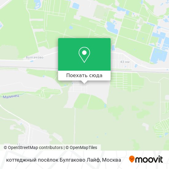 Карта коттеджный посёлок Булгаково Лайф