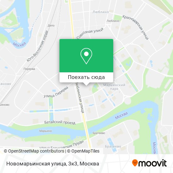 Карта Новомарьинская улица, 3к3