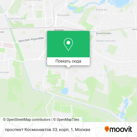Карта проспект Космонавтов 33, корп. 1