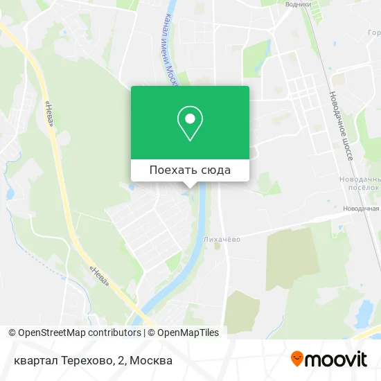 Карта квартал Терехово, 2