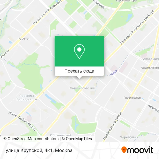 Карта улица Крупской, 4к1